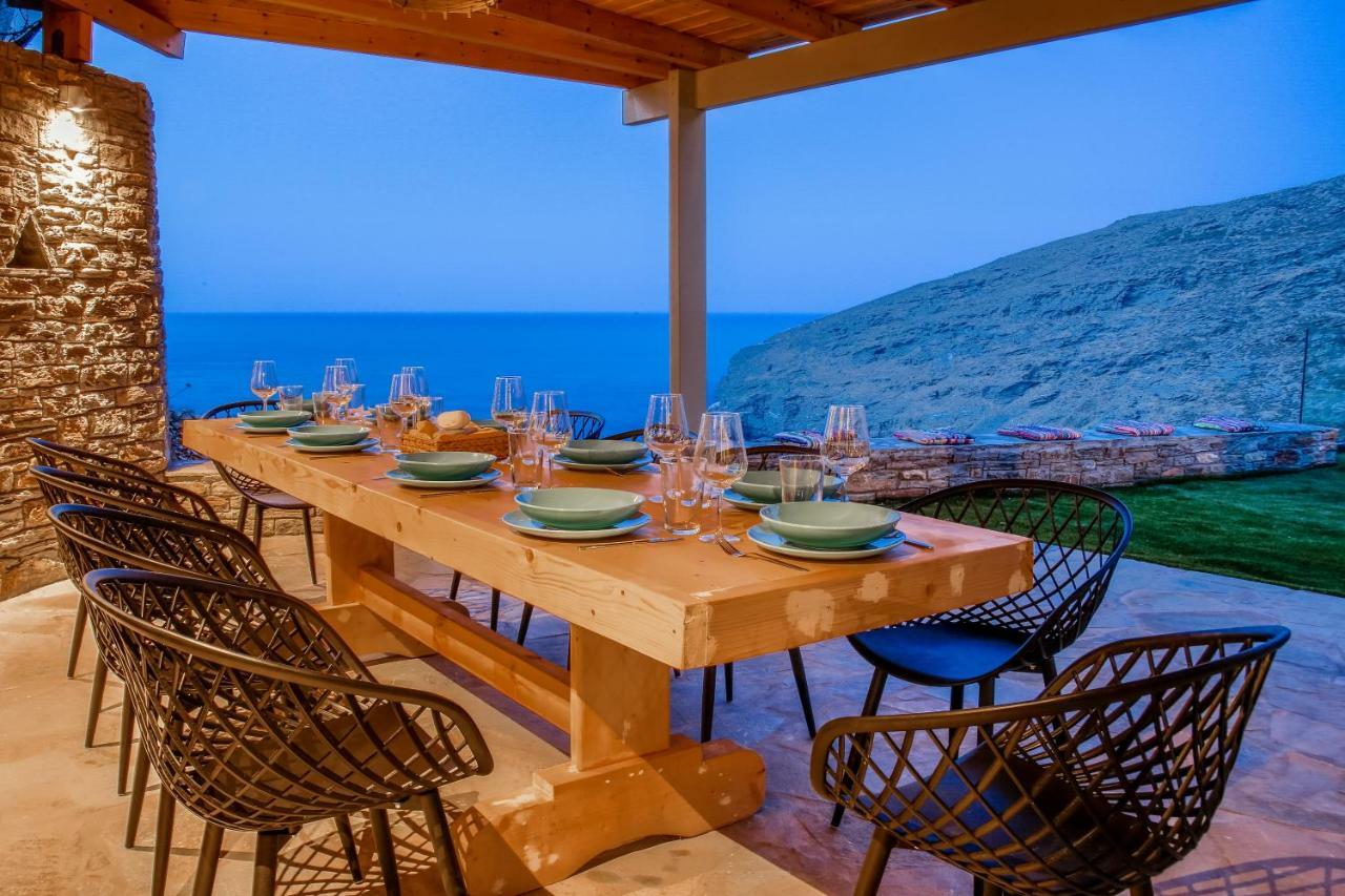 Anastasis Luxury Villa Andros With Heated Pool Sineti Exterior photo
