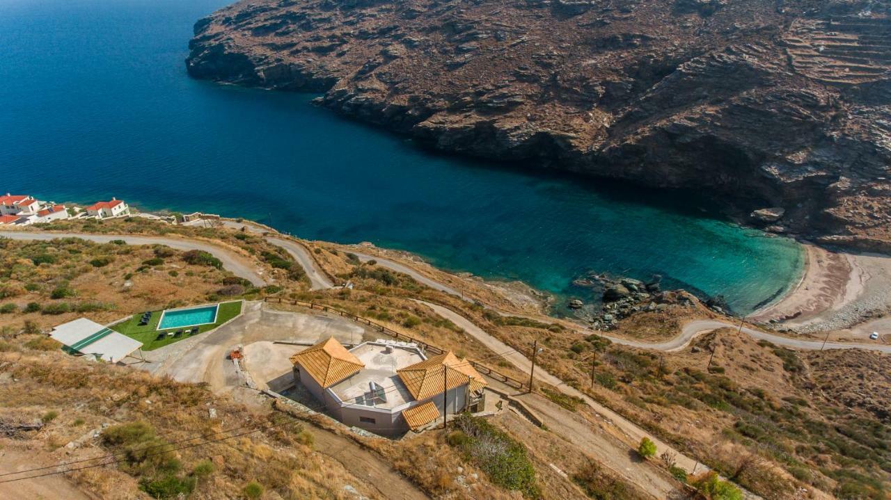 Anastasis Luxury Villa Andros With Heated Pool Sineti Exterior photo
